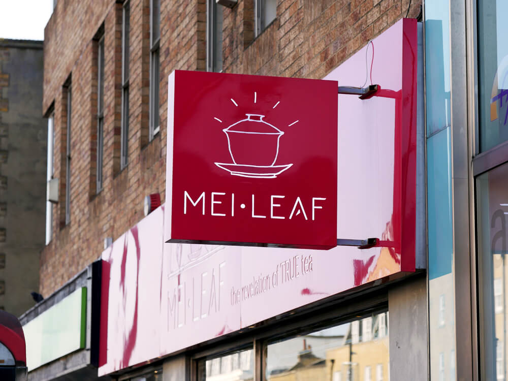 Mei Leaf Teahouse sign.