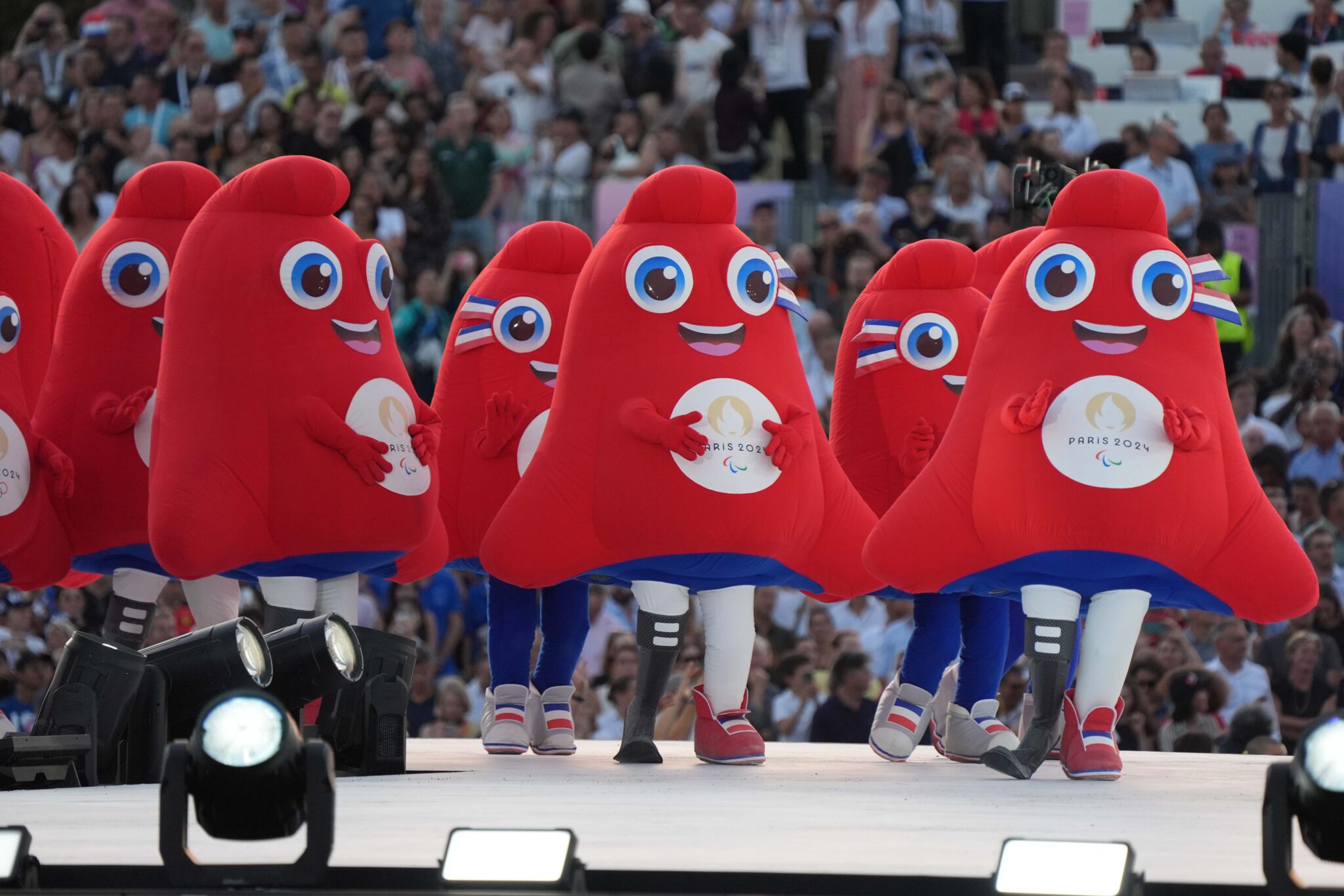 Phryges show on the opening ceremony of Paralympic games.