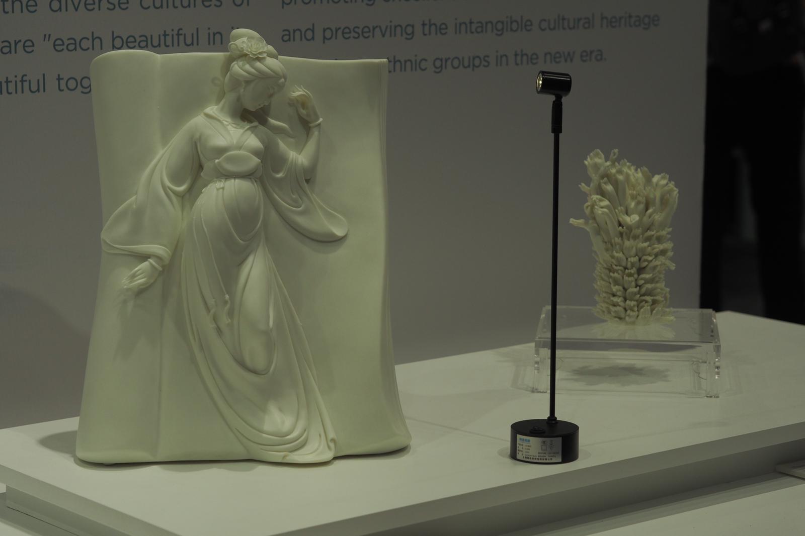 Art on show at the World Travel Market China Pavilion.