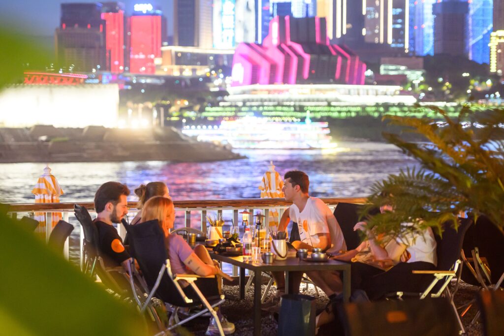 foreign travelers exploring China