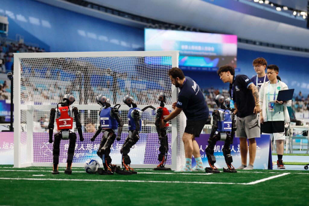 Robots soccer match