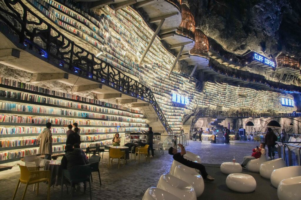 The cliffside bookstore