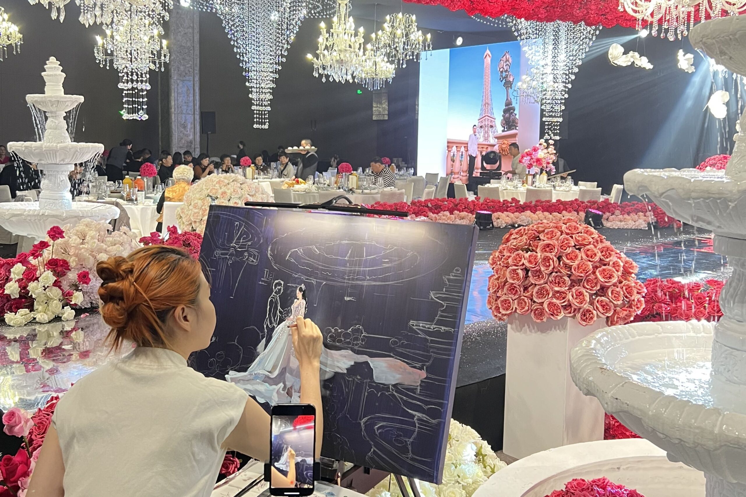 Live wedding painters China