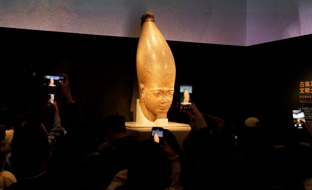 The head of Senusret I’s colossal statue