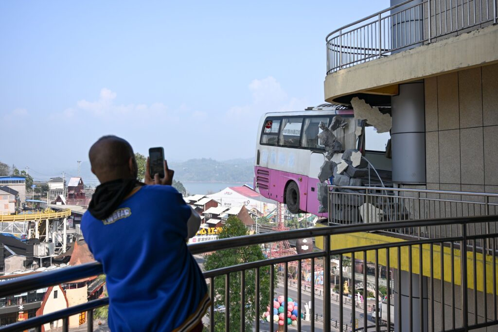 The “Bus Through Building” attraction