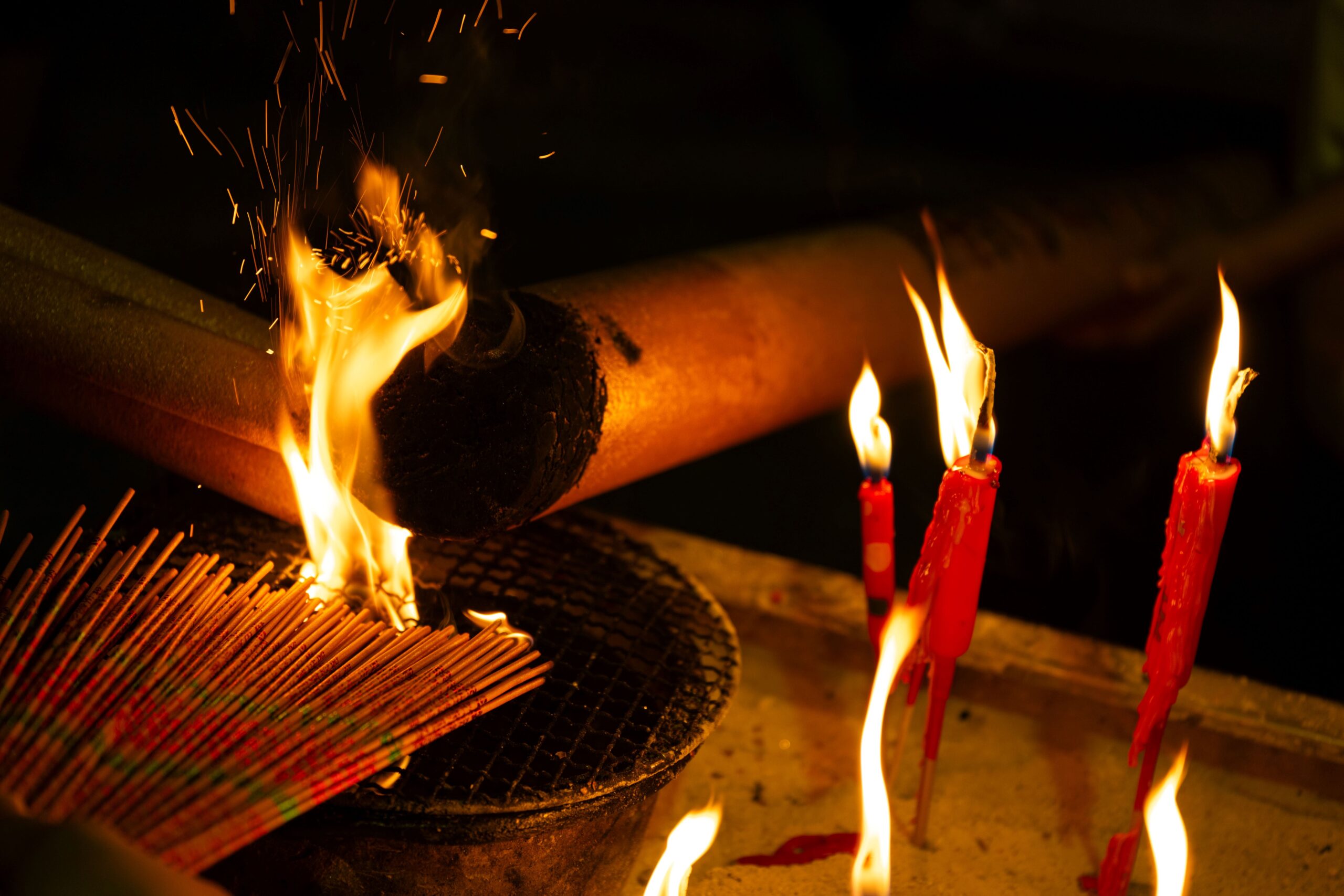 first incense of the Lunar New Year