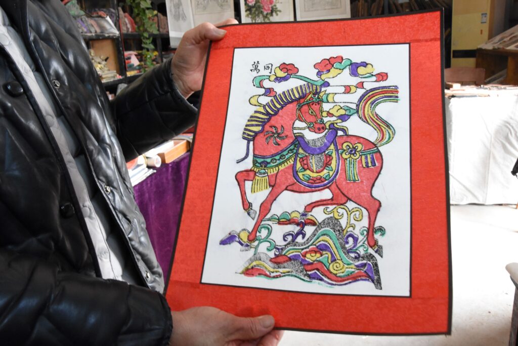 woodblock New Year print