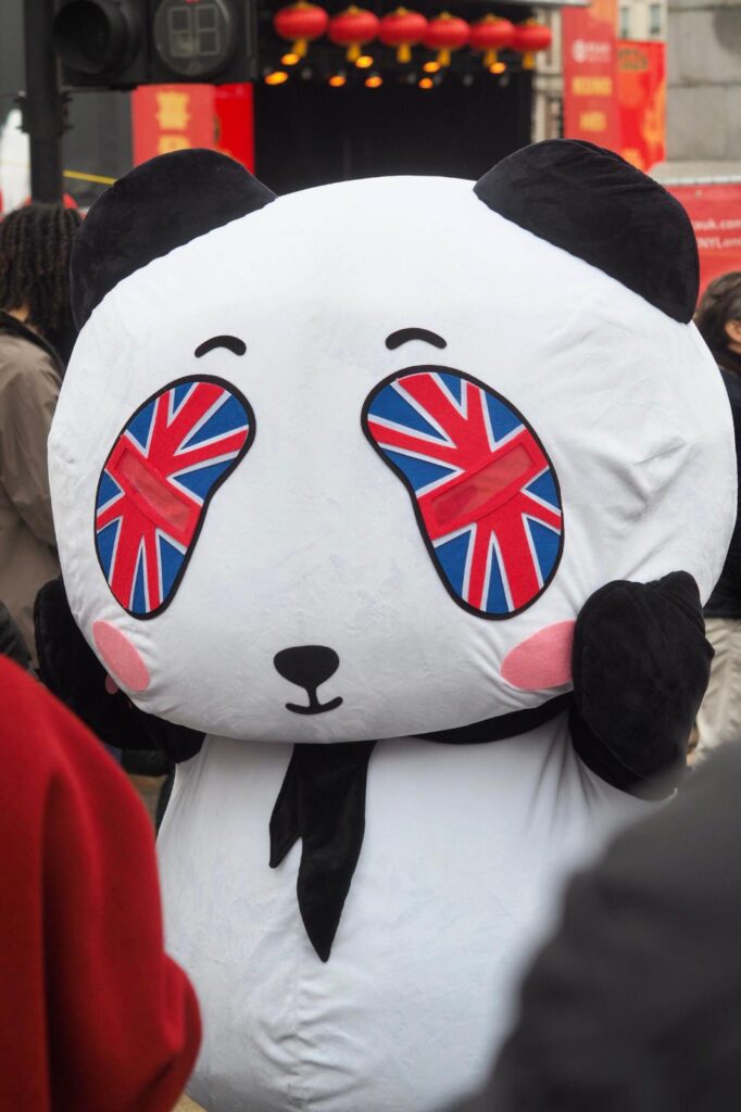 A panda at the London Chinese New Year celebrations. All images taken by Robert Postings.