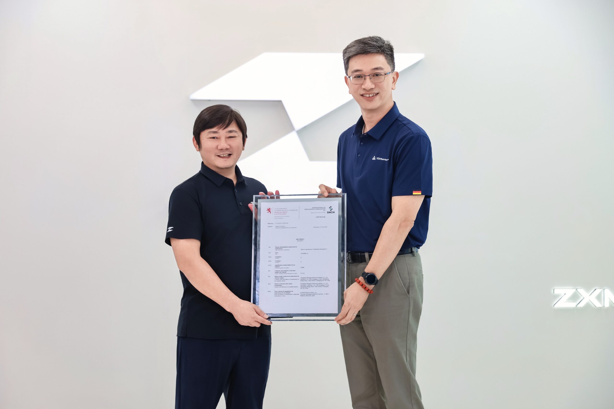 Zhangxue Motorcycles WVTA